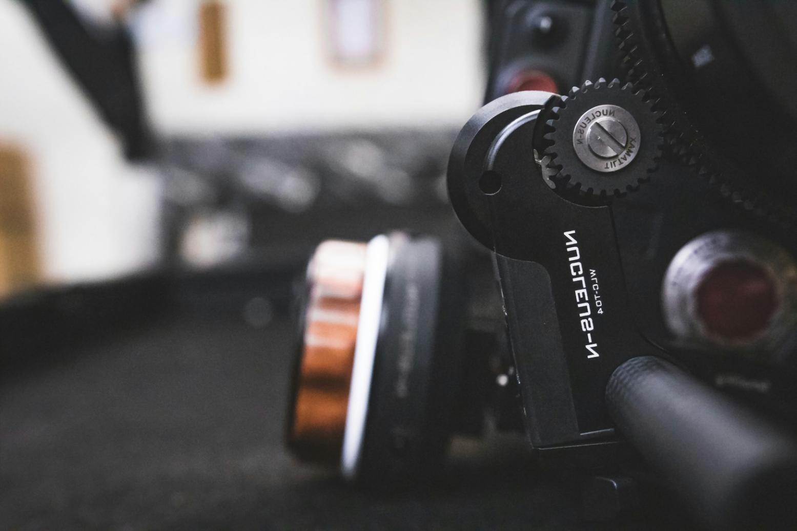 Student working on video editing project in our studio workspace